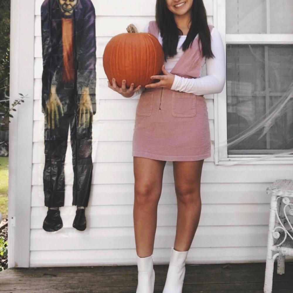 Pink Overall Dress
